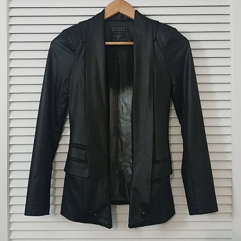 Guess Black Metallic Blazer